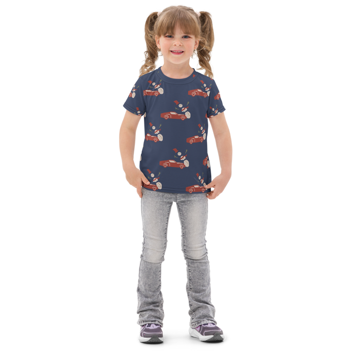 Kids Snowman Car Hit T-shirt