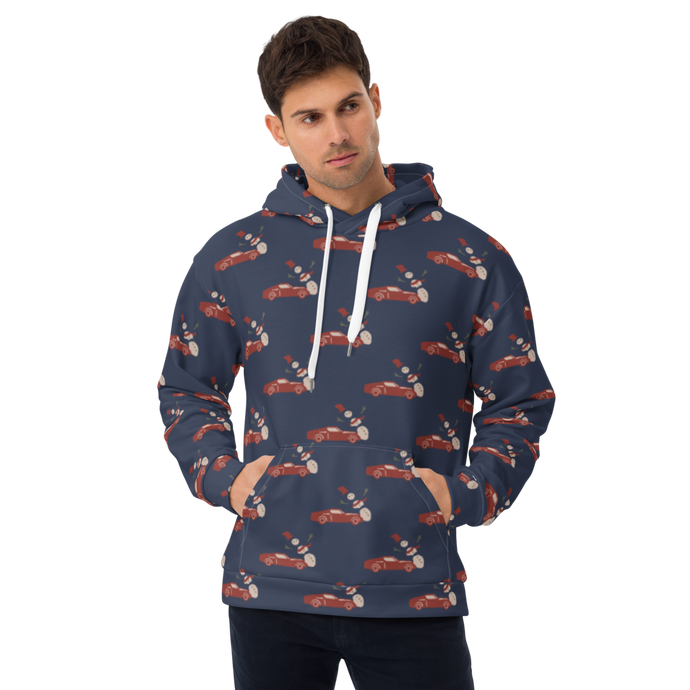 Snowman Car Hit Unisex Hoodie
