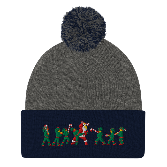 Christmas Hallway Fight Pom-Pom Beanie