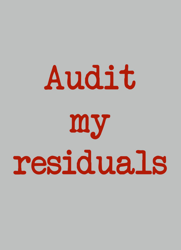 Audit my residuals
